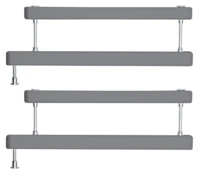 Image de Pinces supplémentaires GEUTHER 0036ZK+ | Anthracite | Pour rampes d'escalier | Pour barrières de sécurité pour portes et escaliers 2732–2735+ | Sans perçage