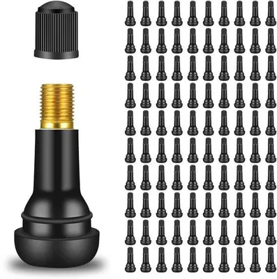 Produktbild von Famanu Gummi-Ventile Universelle Reifenventile - 100 Stück - Schwarz