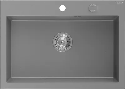 Immagine prodotto di Mexen Elix lavello in granito a 1 vasca 700 x 500 mm, grigio, sifone cromato - 6526701005-71