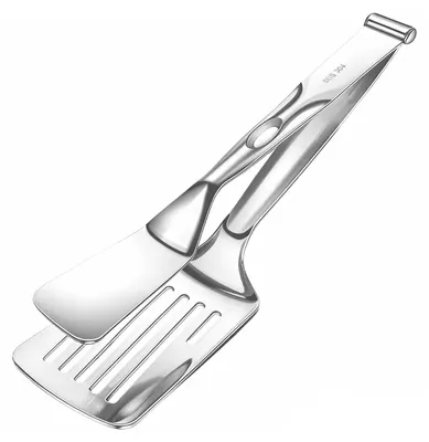 Edelstahl-Steakzange 28,8 cm, multifunktional, extra breit, BBQ-Klemme
