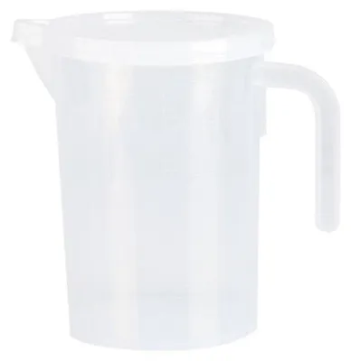 Produktbild von Messbecher Kunststoff 500 ml / 1000 ml mit Deckel und Eckgriff