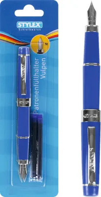 Produktbild von Patronenfüllhalter / Füller + 3 Maxi Tintenpatronen / Farbe: blau