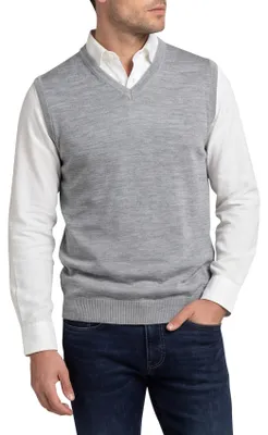 Produktbild von Maerz Slipover grau melange Classic Fit Wolle