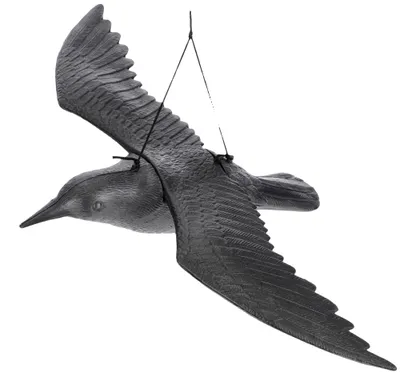 Imagen del producto de Repelente para pájaros, 56 cm de altura, fabricado en material plástico, aspecto realista, ideal para balcones, eficaz contra palomas y estorninos