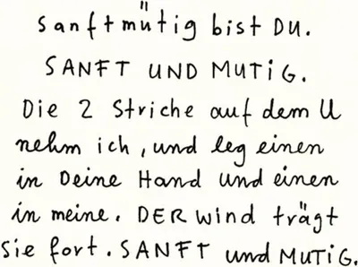 Produktbild von Postkarte Karindrawings "Sanftmütig bist Du. Sanft und mutig. Die 2 Striche ..."