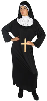Produktbild von Nonnen Kostüm für Damen + Kreuz Gr. S-XXL, Größe:XXL