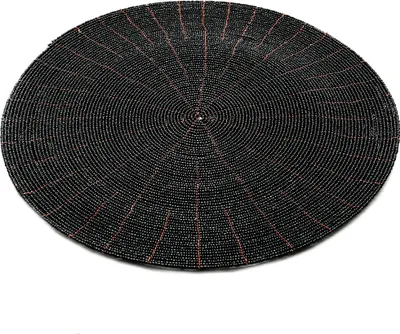Image de Set de table perles noir 30x30x1cm