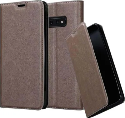 Obrázek produktu pro Cadorabo Case for Samsung Galaxy S10e Protective Case in Brown Pouzdro na mobilní telefon s magnetickým zavíráním