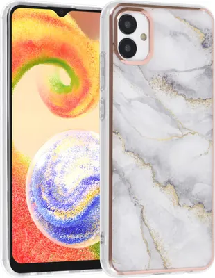 Productafbeelding van UNIQ Accessoire voor Samsung Galaxy A04: TPU telefoonhoesje - Marmerwit