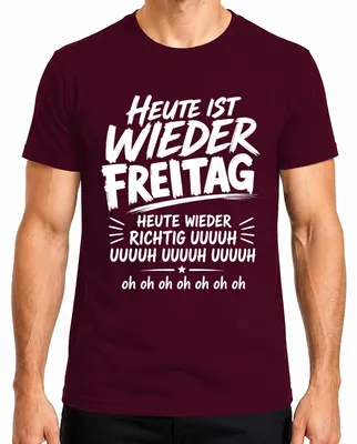 Immagine prodotto di Oggi è di nuovo venerdì. Maglietta da uomo "Right Uuuuh Statement", sarcasmo, colore bordeaux, taglia M