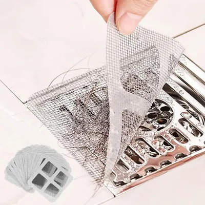 Imagen del producto de Atrapapelos para desagüe de ducha, autoadhesivo. Evita obstrucciones en el desagüe de la ducha. Filtro para cabello, ideal para baños, lavabos, cocinas y bañeras