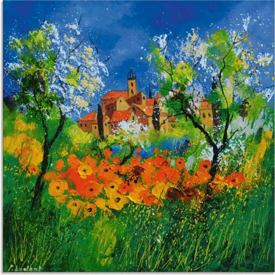 Produktbild von ARTland Glasbild Provence Größe: 40x40 cm