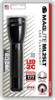 Obrázek produktu pro Maglite ML25LT, Ruční svítilna, Černá, Hliník, Otočné, 1 m, IPX4