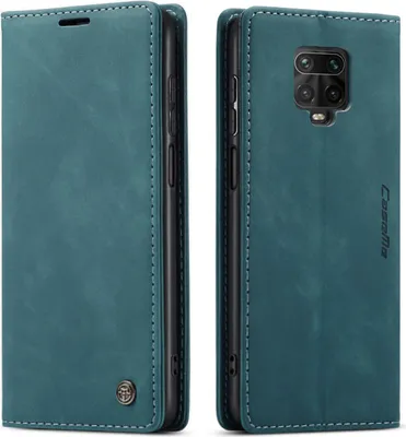 Image de Etui Redmi Note 9 Pro, étui rétro en cuir PU, pochettes pour cartes, fermeture magnétique, étui avec fonction stand pour Xiaomi Redmi Note 9 Pro Marron