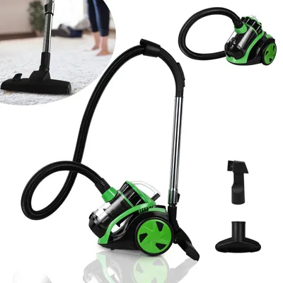 Image de VINGO Aspirateur sans sac 900 watts 3.0L Aspirateur silencieux pour sols durs et moquettes, filtre HEPA très efficace, faible consommation d'énergie