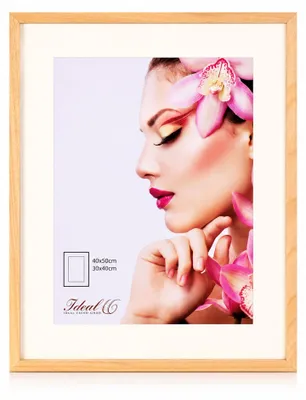 Produktbild von 3D Objektrahmen Holz Bilderrahmen Wanddeko Collage Poster Shirt Trikot Rahmen HR - Farbe: Natur | Format: 40x50
