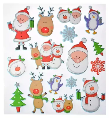 Produktbild von Weihnachtliche 3D-Aufkleber