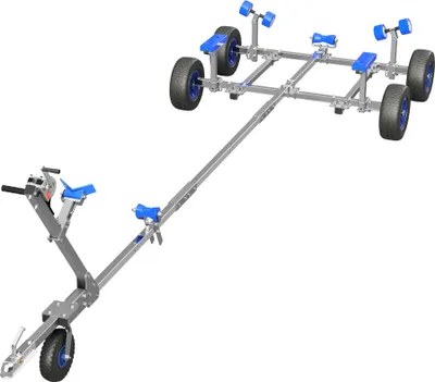 Immagine prodotto di Carrello per il lancio delle barche rimorchio a mano il trailer del porto rimorchio de barca carrello per barca SUPROD XTR-L500R-W1-TA, Ø 420 mm