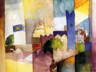 Obrázek produktu pro August Macke art print obrázek - Kairouan III (80 x 60 cm)