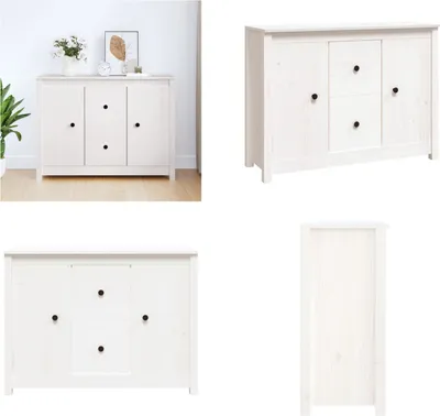 Produktbild von vidaXL Sideboard Weiß 100x35x74 cm Massivholz Kiefer - Sideboard - Sideboards - Kommode - Anrichte