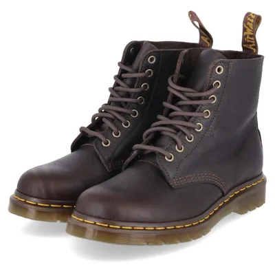 Immagine prodotto di Stivali stringati da uomo Dr. Martens modello PASCAL, in pelle liscia marrone, taglia 48