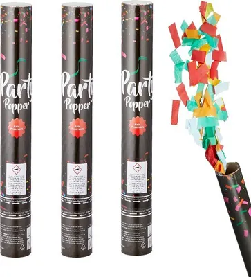 Image de XL-Party-Popper rempli de banderoles et de confettis - 3 tubes