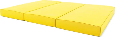 Produktbild von idealfit klappbare Turnmatte 3-teilig gelb 150x100x10cm, IFA-93