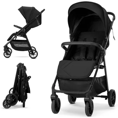 Produktbild von Reise-Kinderwagen, Kinderbuggy, klappbarer Buggy, kompakt zusammenklappbar, 4 Räder mit Federung, großes Verdeck, bis 22 kg, Lorelli ZOZU