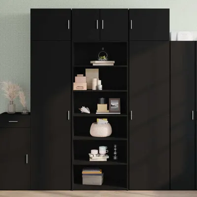 Obrázek produktu pro vidaXL Highboard černá 70x41x185 cm materiál na bázi dřeva
