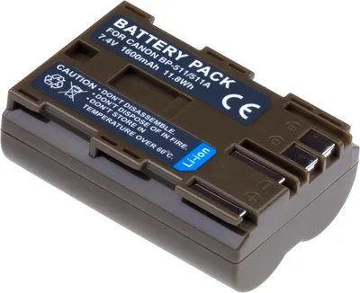 Obrázok produktu pre Batéria T6 Power pre Canon EOS 50D, Li-Ion, 7,4 V, 1600 mAh (11,8 Wh), hnedá