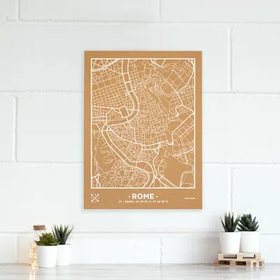 Obrázok produktu pre Nástenná korková mapa – Rím L