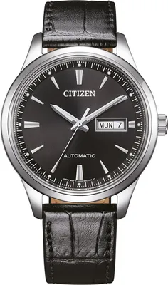 Citizen NY4058-01EE Herren-Automatikuhr mit Lederband Schwarz 1