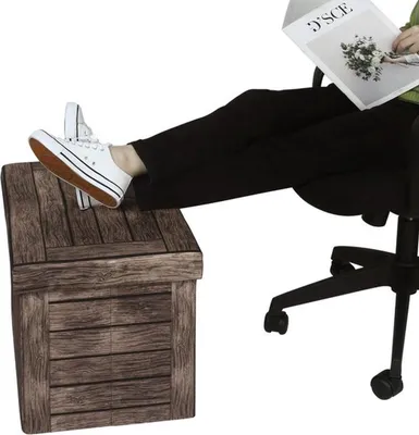 Obrázok produktu pre Rozkladacie komody - hnedé - s úložným priestorom - taburet a podnožka - 76x37,5x38cm - látka - MDF