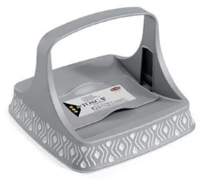 Imagen del producto de Soporte para servilletas Stefanplast modelo Tosca, horizontal, gris/blanco, 22x22x16,5 cm