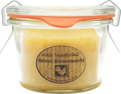 Immagine prodotto di Candela di cera d'api in vaso giallo 50x70mm