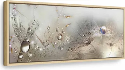 Produktbild von Italienischer Leinwand Leinwandbild - Morning Song 120x40 cm Blumen b-C-0169-b-b