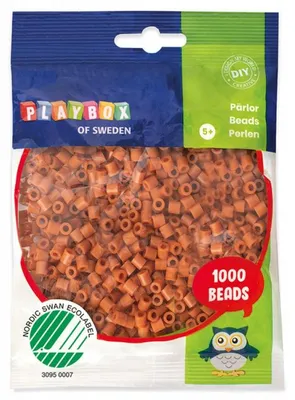 Produktbild von Playbox Bügelperlen Hellbraun 5 mm 1000 Stück