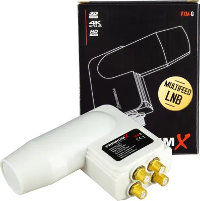 Produktbild von PremiumX PXM-Q Quattro 3° für Multischalter Slim LNB Rocket FullHD UHD 4K