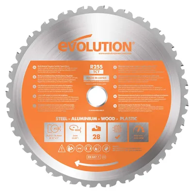 Obrázek produktu pro Pila Evolution Power Tools R255TCT s 28 zuby a s hrotem z karbidu