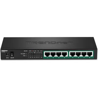 Zdjęcie produktu dla TRENDnet 8-portowy gigabitowy przełącznik PoE+ (65 W)