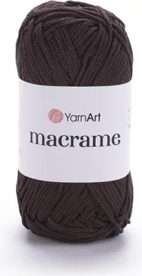 Produktbild von YarnArt Makramee Garn 1,5 mm – 100% Polyester | Farbe 157 Braun | Stabil, glatt & perfekt für DIY-Deko, Taschen, Körbe - 90g