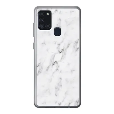 Produktbild von MuchoWow® Handyhülle Schutzhülle Hülle für Samsung Galaxy A21s Marmor - Luxus - Weiß - Grau - Marmoroptik Silikon Softcase Handy Hülle - Hartschale