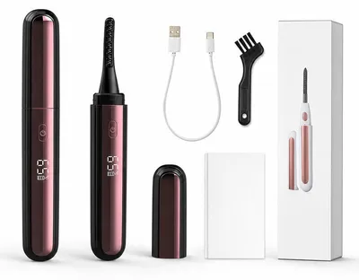 Produktbild von Elektrischer Wimperncurler beheizt 4 Temperaturstufen 55–85°C USB Type-C wiederaufladbar kompakt Wimpernstyler für natürliche Verlängerung