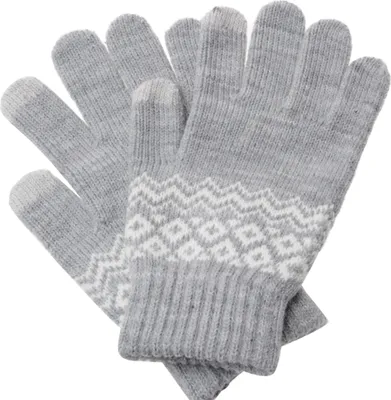 Produktbild von Winterfrauen rutschfeste Touchscreen gestrickte Handschuhe verdicken warme elastische Handschuhe - (grau)