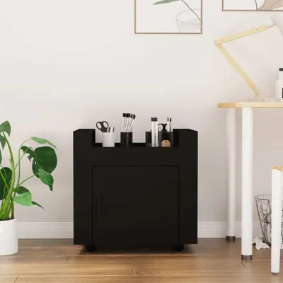 Produktbild von Bürowagen Schwarz 60x45x60 cm Holzwerkstoff , Rollcontainer Design 2024