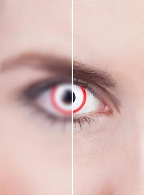 Produktbild von Vampir - Halloween Kontaktlinsen mit Dioptrien Dioptrien: -3