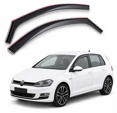 Produktbild von J&J AUTOMOTIVE GP Windabweiser Für VW Golf 7 2012-2019 5T 2tlg, GP Regenabweiser, Schwarz, Getönt, Aerodynamisch, Einfache Montage, Befeistigung mit Clips