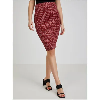 Produktbild von Orsay Roter gemusterter Etuirock für Damen DP-3570589__S