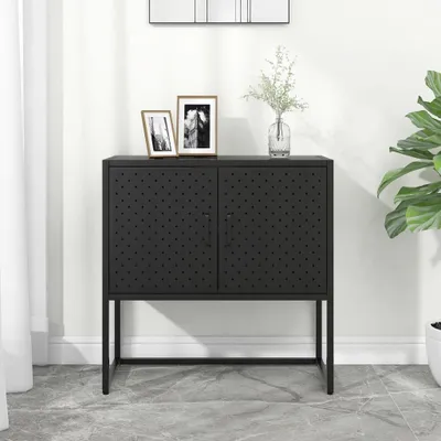 Zdjęcie produktu dla vidaXL Kredens czarny 75x35x75 cm stalowy