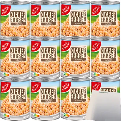 Produktbild von Gut & Günstig Kichererbsen naturell VPE (12x400g Dose) + usy Block